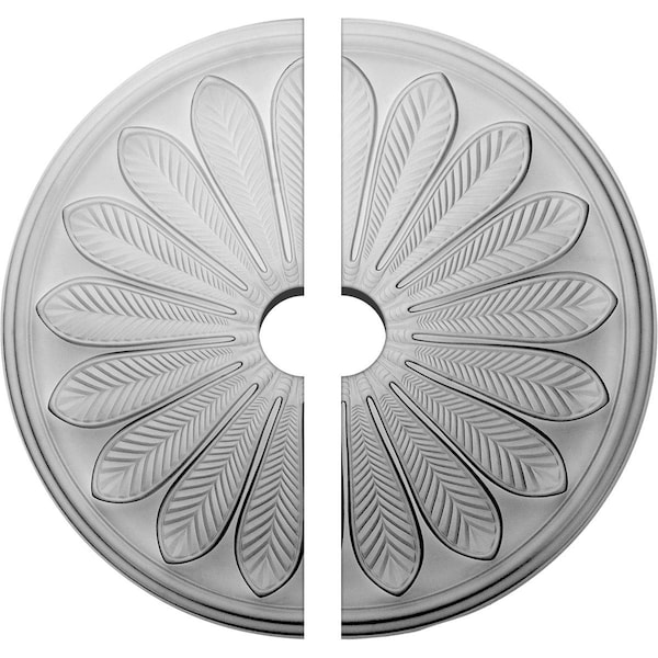Ekena Millwork Brontes Ceiling Medallion, Two Piece (Fits Canopies up to 3 5/8"), 25 1/2"OD x 3 1/2"ID x 5 1/2"P CM25BR2-03500 - main